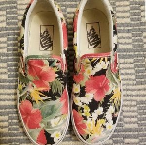 Floral slip on Vans